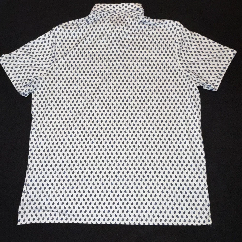 Polo Ralph Lauren White&Blue Paisley Pattern Blue‎ Bandana AOP Mens XL